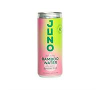 Juno Bamboo Water - Passion Fruit Sparkling Water | Flavored Sparkling Water | Bamboo Water Sparkling Slim cans | Non Alcoholic Drink | Low Calorie, Vegan, Natural Antioxidants and Vitamins | 12X250ml