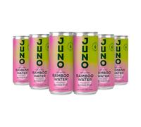 Juno Bamboo Water - Passion Fruit Sparkling Water | Flavored Bamboo Sparkling Slim cans | Non Alcoholic Drinks | Low Calories, Vegan, Natural Antioxidants & Vitamins | 6X250ml