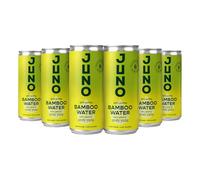 Juno Bamboo Water - Zesty Yuzu Sparkling Water | Flavored Bamboo Sparkling Slim cans | Non Alcoholic Drinks | Low Calories, Vegan, Natural Antioxidants and Vitamins | 6X250ml