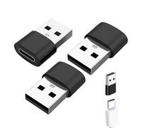 Junohawk USB C to USB Adapter 3 Pack, Type C Female to A Male Charger Cable Converter, Plug Play for Fast Charging Data Sync, Compatible with Notebook, Tablet, Smartphone