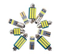 JUNOOS 10Pcs For Suzuki For Fronx 2023 2024 2025 Interior Map Dome Reading Trunk Light Number Plate Lamp Car Lighting(White)