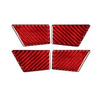 JUNOOS Car 4Pcs/Set Car Interior Door Handle Bowl Panel Cover Trim Decortaive for F&ord for Fusion for Mondeo 2013-2019 (Carbon Fiber Red)