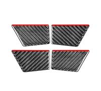 JUNOOS Car 4Pcs/Set Car Interior Door Handle Bowl Panel Cover Trim Decortaive for F&ord for Fusion for Mondeo 2013-2019 (Carbon Black n Red)
