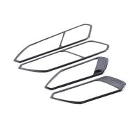 JUNOOS Car for VW for Tiguan MK2 2017 2018 2019 2020 2021 2022 Car Inner Door Handle Frame Trims (Titanium Black)