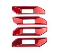JUNOOS Car Interior Mouldings Car Interior Door Handle Armrest Panel Cover Trim Decorative for Ford for Ranger for Everest 2023(Red)