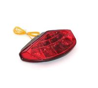 JUNOOS For Ducati For Monster 659 696 795 796 1100/S/EVO Motorcycle Tail Light Integrated LED Turn Signal Blinker Assembly Signal Light(Red)