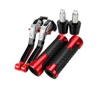 JUNOOS Motorcycle Adjustable Brake Clutch Levers Handlebar Hand Grips Ends for Aprilia RS50 2000 1999-2005(See The figure12)
