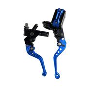 JUNOOS Motorcycle Brake Master Cylinder Lever Cable Clutch Reservoir CNC One Pair 7/8" 22mm for Scooter Sport Dirt Bike(Blue B)