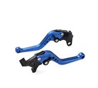 JUNOOS Motorcycle Handlebar Parts for Aprilia for Tuareg 660 2021-2024 Short Brake Clutch Lever 6-Gear Adjustable Front Hand Control Handles Motorcycle Accessories(Blue)