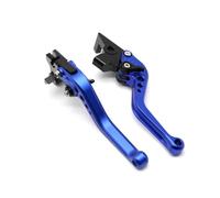 JUNOOS Motorcycle Handlebar Parts Short/Long Brake Clutch Levers For For NINJA ZX1400 ZX14R ZX-14 ZX-14R ZZR1400 GTR1400 For CONCOURS 14 Motorcycle Accessories(Short blue)