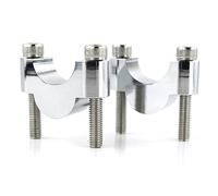 JUNPIY 1 1/8" 28mm Handlebar Riser Fat Bar Risers Motorcycle CNC Billet Aluminum, for Aprilia, Tuono 1000R Tuono V4 APRC 1100 Shiver Motorcycle Handlebar Riser Clamp(Chrome Riser 20mm)