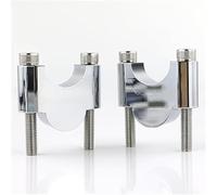 JUNPIY 1 1/8" 28mm Handlebar Riser Fat Bar Risers Motorcycle CNC Billet Aluminum, for Aprilia, Tuono 1000R Tuono V4 APRC 1100 Shiver Motorcycle Handlebar Riser Clamp(Chrome Riser 30mm)