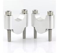 JUNPIY 1 1/8" 28mm Handlebar Riser Fat Bar Risers Motorcycle CNC Billet Aluminum, for Aprilia, Tuono 1000R Tuono V4 APRC 1100 Shiver Motorcycle Handlebar Riser Clamp(Silver Riser 30mm)