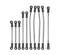 JUNPIY 10 Pcs/Set Metal Link Set ABS Rod End Suspension Steering Links 1/10 RC Crawler 324mm Wheelbase, for, for Traxxas, for TRX-4 Defender Suspension Control Arm Link