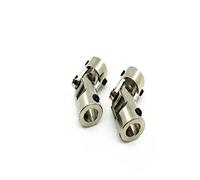 JUNPIY 1Pcs 6 To 4mm 6 To 5mm 8 To 8mm Stainless Steel Metal Joint Cardan Couplings, for RC Car Boat Suspension Control Arm Link(6 to 4mm 2pcs)