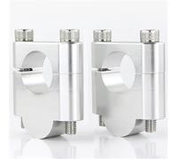 JUNPIY 22mm 7/8" Handlebar Risers Mounting Fat Bar Clamps CNC Billet Motorcycle Aluminum, for Aprilia, Pegaso 650 ETV 1000 CAPONORTH Motorcycle Handlebar Riser Clamp(Silver Riser 30mm)