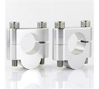 JUNPIY 22mm 7/8" Handlebar Risers Mounting Fat Bar Clamps CNC Billet Motorcycle Aluminum, for Aprilia, Pegaso 650 ETV 1000 CAPONORTH Motorcycle Handlebar Riser Clamp(Silver Riser 20mm)