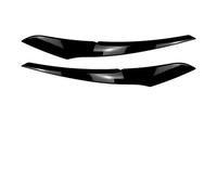 JUNPIY 2Pcs Car Headlight Eyebrow Eyelid Cover Decoration Trim, for BMW, for 1 Series F20 F21 Base Version 2011 2012 2013 2014 Headlight Eye Lid Cover(Glossy Black)