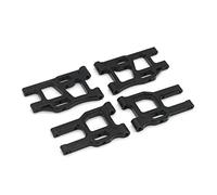JUNPIY 4Pcs Metal Front And Rear Suspension Arm Swing Arm Set, for LC RACING PTG-2 1/10 RC Car Upgrade Parts Accessories Suspension Control Arm Link(Black)