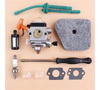JUNPIY Carburetor Fuel Hose Air Filter Kit, for, FS87 FS90 FS110 FS100 FS130 FS110R FS87R FS90R FS90K KM100 KM110 KM90 Trimmers Lawn Mower Air Filter