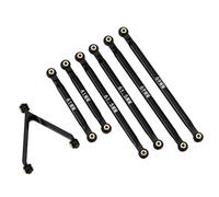 JUNPIY CNC Aluminum Chassis Links 1/24 RC Crawler Car LWB 133.5mm, for Axial, for SCX24 Deadbolt AXI90081 B17 AXI00004 Suspension Control Arm Link(Black)