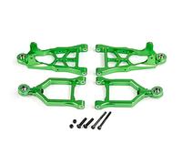 JUNPIY CNC Metal Front Suspension A Arm Set, for 1/5, for HPI Rovan KM, for Baja 5B SS 5T Rc Car Toys Parts Suspension Control Arm Link(Green)