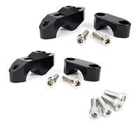 JUNPIY For Aprilia, Tuono 1000R Tuono V4 APRC 1100 For Shiver 28mm 1 1/8" Handlebar Risers Fat Bar Back Move Riser Motorcycle CNC Aluminum Motorcycle Handlebar Riser Clamp(Black)