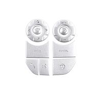 JUNPIY For Land, for Rover, for Discovery 5, for Range, for Rover, For Sport For VogueButton Trim Stickers Steering Wheel Switch(BLACK Style a Silver)
