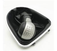 JUNPIY , for Seat, for Altea for Leon II for Toledo III 2004-2012 Manual Gear Shift Knob Stick Lever Pen Leather Gaiter Cover Case Collar Gear Shift Knob(Black 6 Speed)