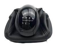 JUNPIY for, W168 A Class 1997-2004 Black Leather Gear Shift Knob Lever Shifter Gaiter Boot Cover Case Collar Gear Shift Knob(Black 6 Speed R123456)