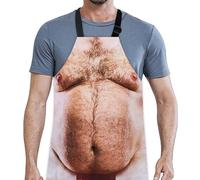 JUNQIU Funny Mens Cooking Grilling Apron, Adjustable Apron For Men, Funny White Elephant Gifts For Adults, Christmas Gag Gifts For Men Dad, Humorous Unique Gift