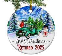 JUNQIU Retirement Ornament 2023, Best Retirement Gifts for Women or Men- Retired Gifts with Lanyard and Gift Box-First Christmas Retired Ornament 2023