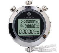 JUNSD Digital Stopwatch, Metal Stop Watch with 10 Lap Memory, Water Resistant for Sports, Competitions, Games