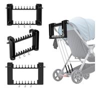 JunSenx Golf Stroller Attachment - Stroller Golf Caddy & Golf Club Holder, PETG Safe & 16-Club Capacity, Fits Baby/Toddler Strollers, Golf Accessories for Men, Ideal for Family Golf Trips