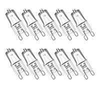 JUNSHI G9 ECO 33W=40W 240V,2800K Warm White,Dimmable 460 Lumens Safety Fused Halogen Clear Bulbs Lamps Capsules,10 Pack