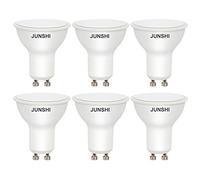 JUNSHI GU10 6W LED Bulbs Cool White 6500K,50W Halogen Equivalent,450LM,120 Degree Beam Angle,AC220-240V LED Spotlight Bulb,Non Dimmable,Pack of 6