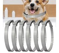 JUNSHUO 6PCS Sedative Collar for Dogs, Multi Dimensional Relief of Dog Anxiety, Dog Calming Collar Helps Reduce Unwanted Behavior, Suitable for All Dogs with Separation Anxiety&Stress&Fear(Grey)