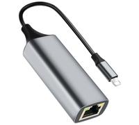 Junsky [MFi Certified] Lightning to Ethernet Adapter, 100Mbps Lightning to RJ45 Ethernet LAN Network Adapter, Compatible for i-Phone 14/13/12/11/i-Pad/i-Pod, Plug and Play (Non-POE)