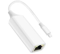 Junsky [MFi Certified] Lightning to Ethernet Adapter, 100Mbps Lightning to RJ45 Ethernet LAN Network Adapter, Compatible for i-Phone 14/13/12/11/i-Pad/i-Pod, Plug and Play (Non-POE)