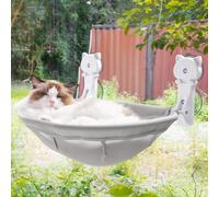 JUNSPOW Cat Window Perch Cordless, Foldable & Stable Kitten Beds- Breathable Cat Window Hammock for Overlooking, Sunbathing and Climbing - Maximum