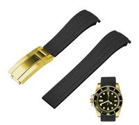 Juntan 18mm 20mm 22mm Curved End Rubber Watch Band, Tapered Silicone Curved Replacement Watch Strap for Men Women with Classic Diving Buckle, 22 mm, Rubber, no gemstone