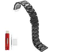Juntan 20mm Ceramic Watch Band Quick Release Watch Replacement Strap with Stainless Steel Butterfly Deployment Clasp Watch Bracelet for Women Men