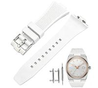 Juntan Quick Change FKM Silicone Watch Strap for Tissot PRX 40 mm, Compatible with Tissot PRX Powermatic 80 40 mm, Soft Elastic Band with 316L Stainless Steel Pin Buckle for Men and Women, 12mm