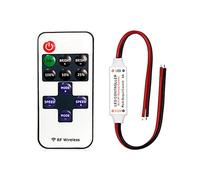 Junterone 11 Key Mini Wireless Remote Controller 11-Key Wireless Remote Control Dimmer for 3528 5050 Single Color LED Strip Lights Wireless Switch Control Dimmer