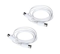 Junterone 2PCS MIDI Extension Cable 1.5M 5Pin Male to Male MIDI Cable for Electric Piano Guitar Instrument PC Cable