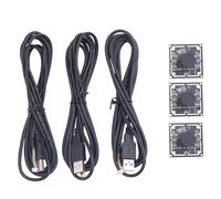 Junterone 3PCS Camera Module 100 Degree OV9732 2M Cable 1280x720 30fps,Compatible for Autodarts.Io,USB Drive Free