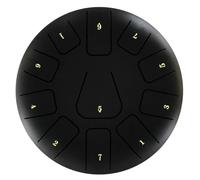 Junterone 8 Inch Steel Tongue Drum, 11 Note Tambourine with Drumsticks and Finger Picks for Meditations Tambourine Instrument I