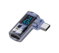 Junterone 90 Degree USB C Adapter Right Angle U Shape Type C Adapter 40Gbps Data Transfer PD 140W USB4.0 8K 60Hz Converter, A