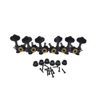 Junterone Acoustic Guitar String Tuning Pegs Kit with Screw Ferrule Universal Tuners Open Tuning Standard Accessories Black