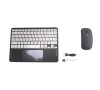 Junterone Bluetooth Keyboard Colorful Transparent Backlit 10 Inch Suitable for Laptops Tablets Easy Installation Easy to Use Black